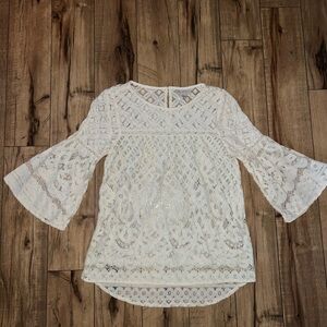 Cream lace top